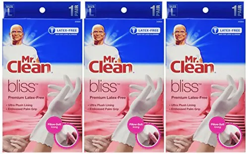 Mr. Clean 243034 Bliss Premium Latex-free Gloves