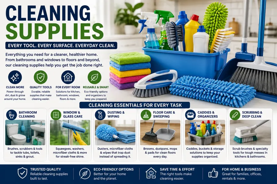 Featured image for Cleaning Supplies vs Home Cleaning Tools: Which Is Best for You?