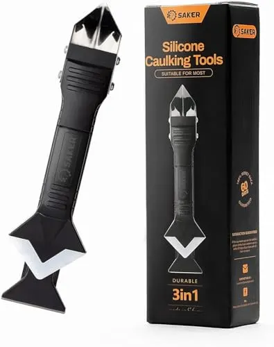 Saker Silicone Caulking Tool 3-in-1 Grout Removal