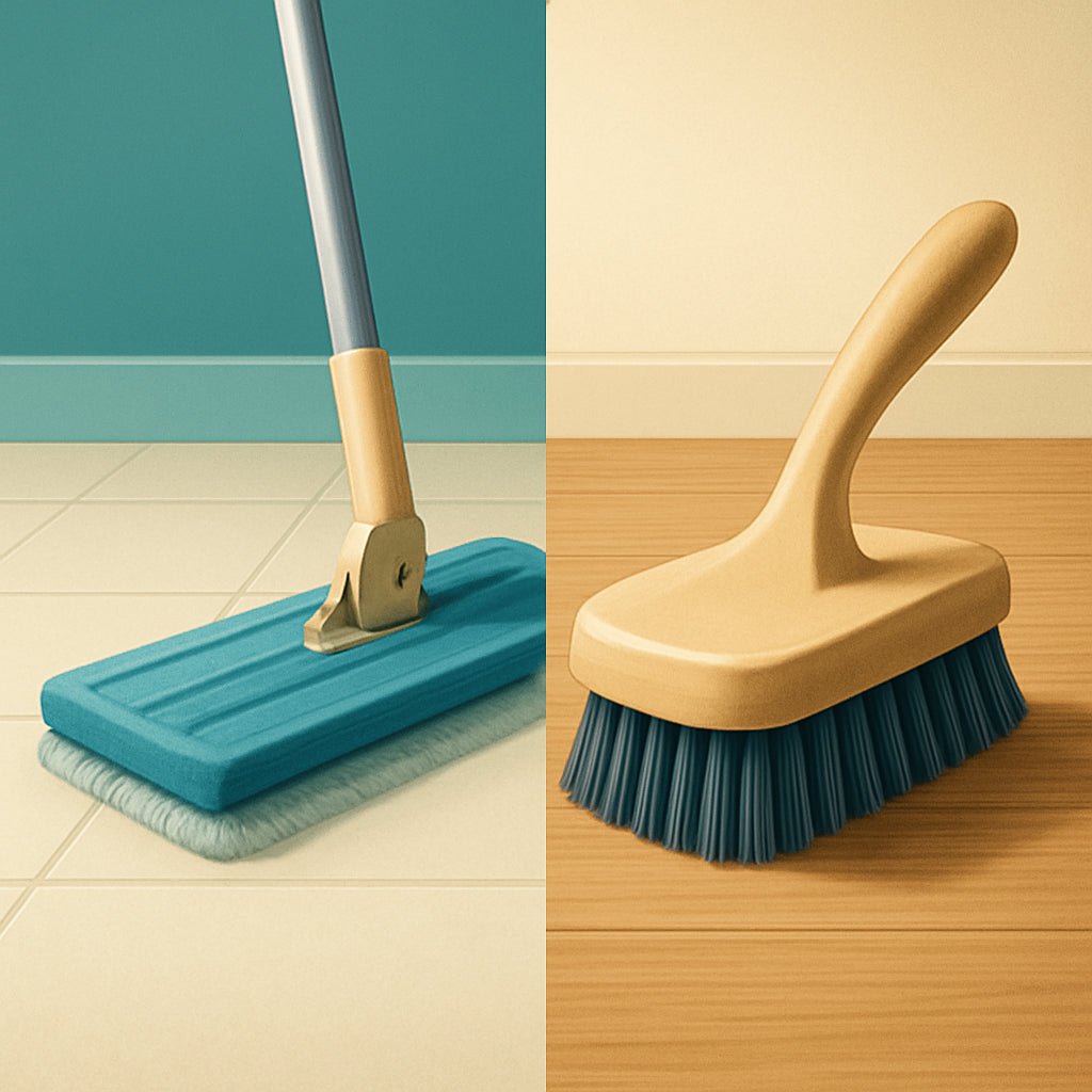 Featured image for Floor Cleaning Tools Compared: Best Scrub Brushes for Every Floor