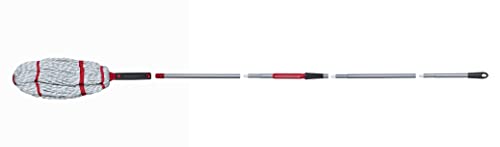 Rubbermaid Microfiber Twist Mop Kit with 2 Refills Kit Machine Washable Built-in Wringer Lightweight Safe for All Floor Types Deep Cleaning for Home/Bathroom/Garage/Office