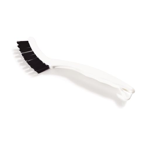 SPARTA Flo-Pac Grout Brush with Nylon Bristles, Scrubber with Handle for Bathroom and Kitchen Tile, 8", White