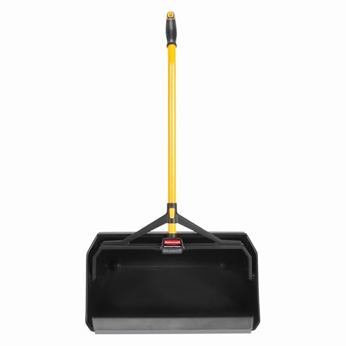 Rubbermaid Commercial Products Maximizer Heavy Duty Upright Debris/Dust Pan, Yellow, for Indoor/Outdoor Debris Collection