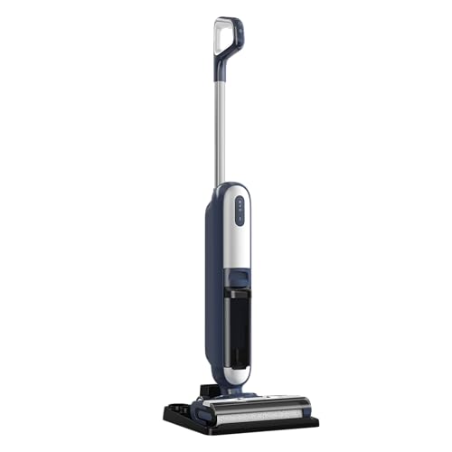 KMFurnila Wet Dry Vacuum Cleaner, Cordless Floor Washer, Vacuum and Mop All in One with Auto Self-Cleaning, Dual Water Tank & Tangle-Free Brush Design, Dual-Edge Cleaning, Up to 35-Minute Runtime