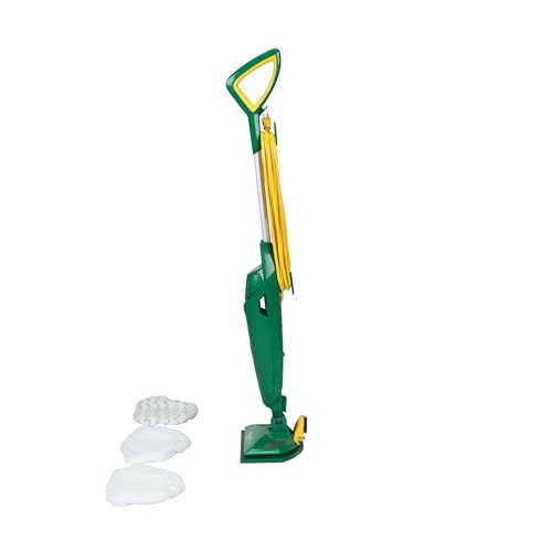 Bissell Commercial-BGST1566 Steam Mop Power Steamer, 12.5" wide, comes with Two soft pads for every day and one scrubby pad for heavy messes,Green
