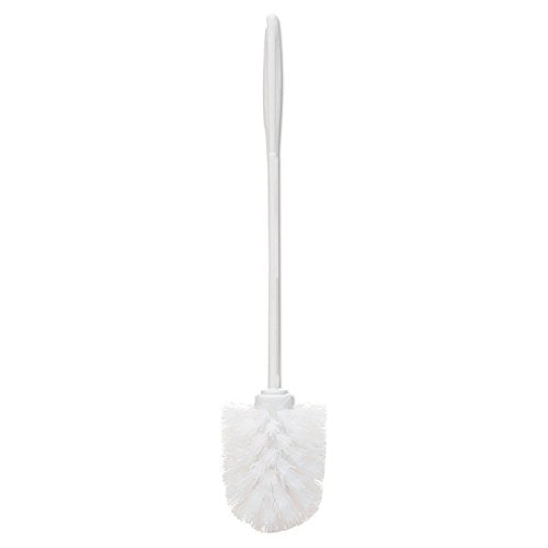 Rubbermaid Commercial Products Toilet Bowl Brush with Plastic Handle, 14.5-Inches, White, for Bathroom/Restroom, Pack of 24
