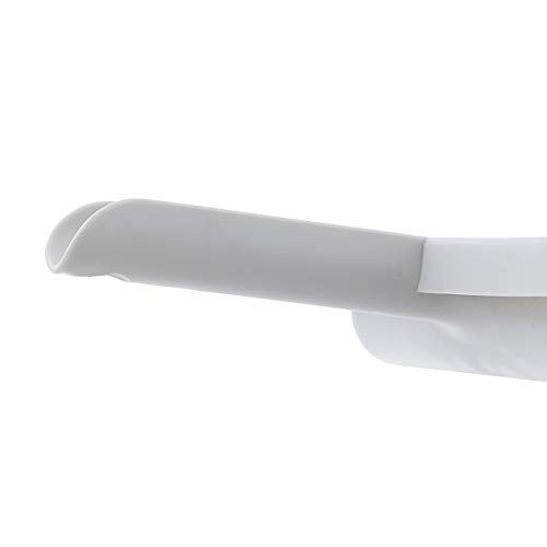 Superio Clip-On Dustpan with Rubber Lip - 10-inch Wide Durable Plastic Dust Pan with Comfort Grip Handle, White, 1-Pack