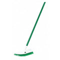 Libman Commercial 122 No Knees Floor Scrub, Steel Handle, 11" Wide, Green and White (Pack of 4)