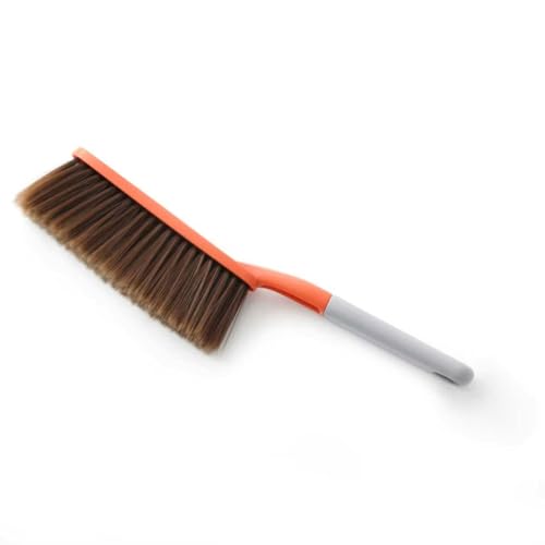 1 Pack 15" Hand Broom Brush,Soft Bristle Cleaning Brush,Counter Brush, Crumb Debris Sweeping Brush,Dusting Brush,Comfort for Car Bed Couch Desk Sofa Furniture Clothes,Small Particles Hair Remover