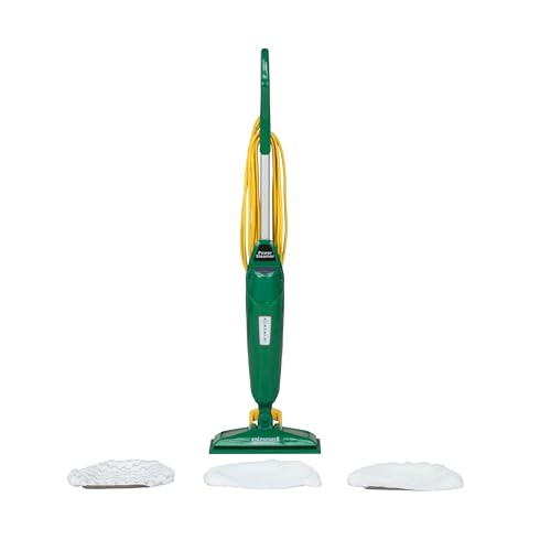 Bissell Commercial-BGST1566 Steam Mop Power Steamer, 12.5" wide, comes with Two soft pads for every day and one scrubby pad for heavy messes,Green