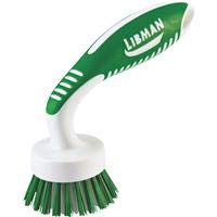 Libman White & Green Polymer 8 in. Ergonomic Rubber Grip Dish Brush - 1 Each