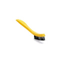 Rubbermaid Commercial Products 8.5" Tile and Grout Scrub Brush, Plastic Bristles, Black, for Industrial/Professional Use On Grout, Tile, and Other Small Areas