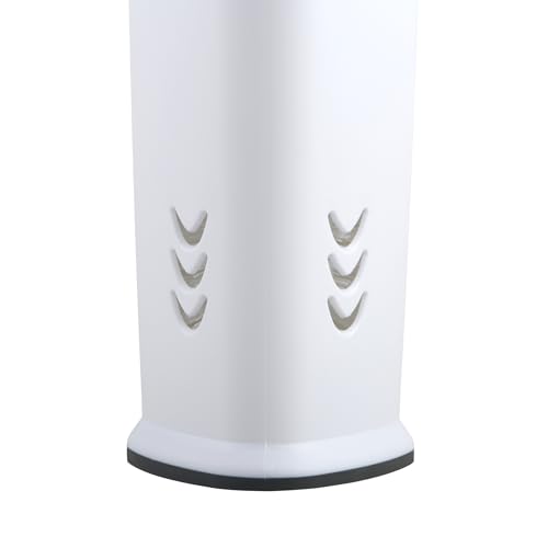 Clorox Covered Toilet Brush and Caddy with Splash Guard & Non-Skid Base, 2-Piece, White