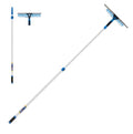 Unger Professional 2-in-1 Squeegee and Scrubber, 14” Window Cleaning Tool and 8’ Connect & Clean Pole, Essential Glass Supplies for Commercial and Residential Use, Microfiber Sleeve