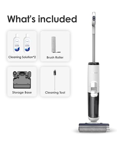 Tineco iFLOOR 5 Breeze Complete Wet Dry Vacuum Cordless Floor Washer, One-Step Cleaning for Hard Floors, Edge Clean, Auto Self-Cleaning, Lightweight & Cordless Design