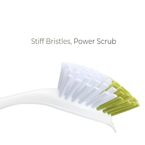 Dish Brush with Handle, Stiff Bristles Dish Scrubber for Pots, Pans & Sink Cleaning, 3 Pack