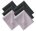 SmoTecQ 6 Pack Premium Microfiber Glasses Cleaning Cloths - Ultra Soft & Scratch Free for Eyeglasses, Sunglasses, Camera Lenses, Tablets & Screens - Washable & Reusable