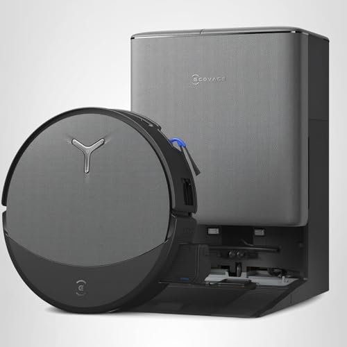 ECOVACS DEEBOT T90 PRO OMNI Robot Vacuum and Mop, 30,000Pa Suction, Instant Self-Cleaning OZMO Roller Mop, TruEdge Deep Edge Cleaning, ZeroTangle, Hot Water Wash & 145°F Air Dry, AI Obstacle Avoidance