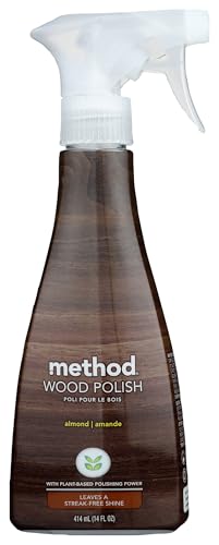 Method Wood Polish, Almond, For Wood Surfaces, Furniture and Cabinets, 14 Ounces (Pack of 1)