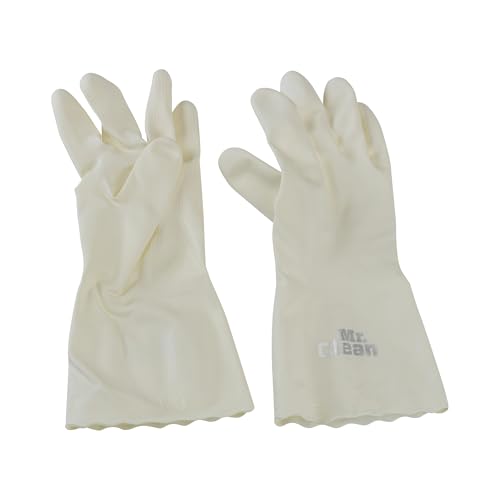Mr. Clean Bliss Cleaning Gloves Premium Reusable Vinyl Latex-Free Gloves with Non-Slip Grip, Large