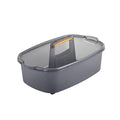Casabella Cleaning Storage Caddy with Handle Plastic Multipurpose Organizer, Rectangle, 1.85-Gallon, Gray