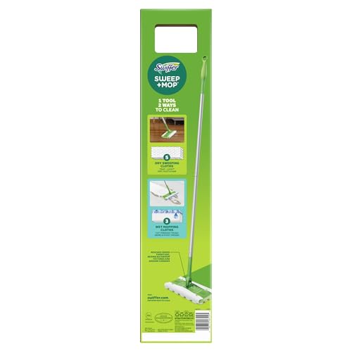 Swiffer Sweeper Dry + Wet Multi Sweeping Kit (1 Sweeper, 7 Dry Cloths, 3 Wet Cloths)