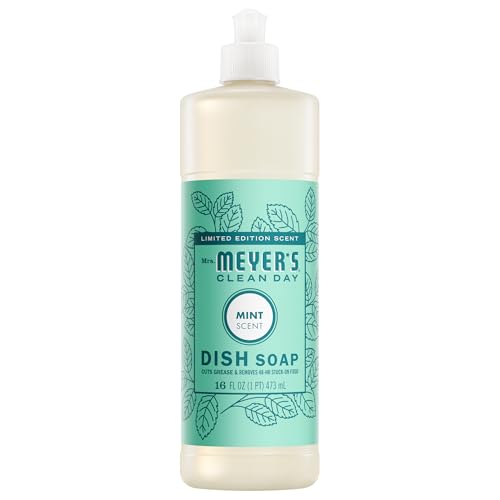 MRS. MEYER'S CLEAN DAY Liquid Dish Soap, Mint, 16 fl. Oz