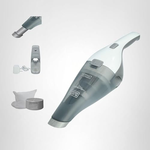 BLACK+DECKER dustbuster Cordless Handheld Vacuum, Portable Car Vacuum Cordless Rechargeable, Wall Mount, Strong Suction QuickClean (HNVC215B10)