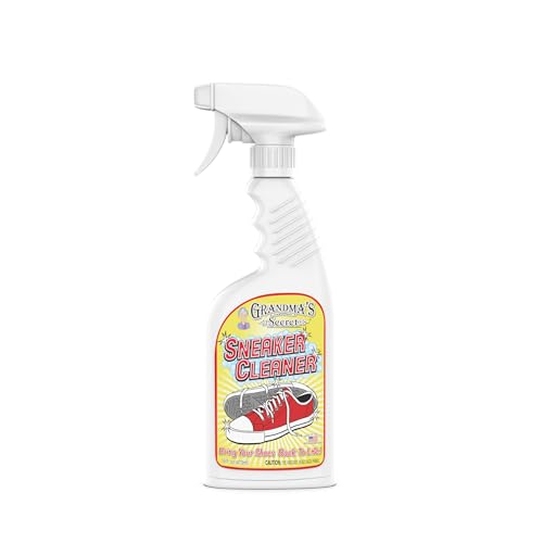 Grandma's Secret Shoe Cleaner - Stain Remover Spray for Rubber, Canvas and Leather - Removes Dirt, Grime and Grass - Sneakers Cleaner for Outdoor Shoes, Slippers and Moccasins 16 oz