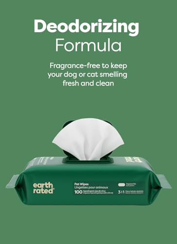 Earth Rated Pet Wipes for Dogs and Cats, Hypoallergenic, Cleaning and Hydrating, for Grooming Paws, Body and Butt, Unscented, 400 Count