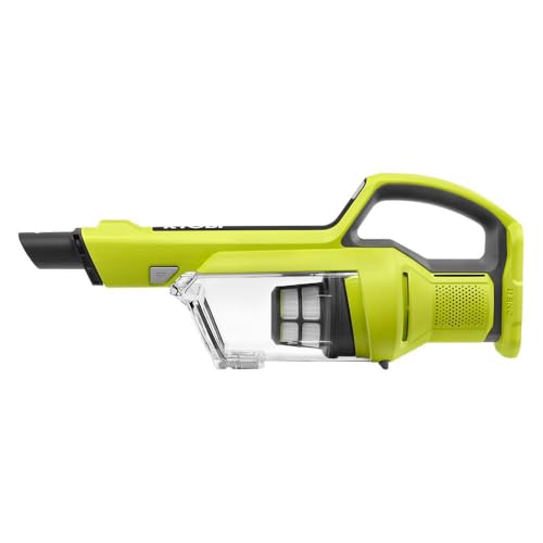 RYOBI ONE+ 18V Cordless Hand Vacuum with Powered Brush (Tool Only) Black Green (PCL700B) (Renewed)