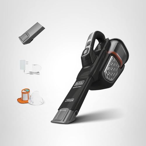 BLACK+DECKER dustbuster Portable Vacuum Cordless Handheld, Small Hand Vacuum Cleaner for Dorm Home and Car, Powerful 20V AdvancedClean+ (HHVK515J00FF)