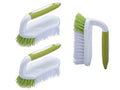 Scrub Brush for Cleaning, Heavy Duty Shower Scrubber with Stiff Bristles for Tub, Sink, Floor, Tile, and Carpet Scrubbing, 3 Pack