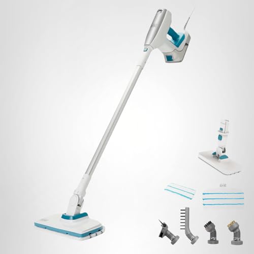 BLACK+DECKER Steam Mop, Floor and Handheld Steamer, Multi-Purpose Steam Cleaner with 6 Attachments, Corded (BHSM15FX08)