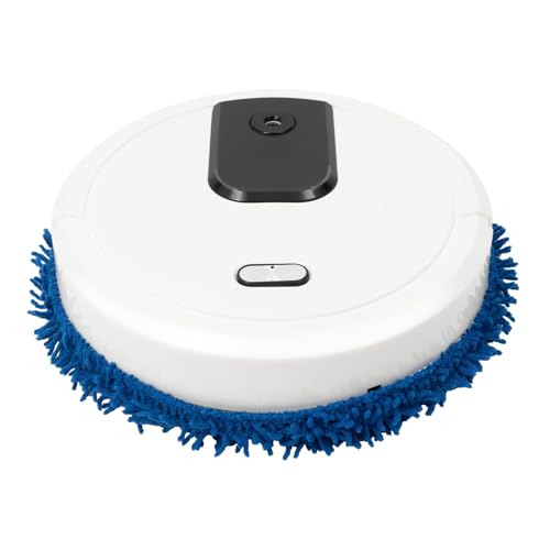 Automatic Mopping Robot for Hard Floors – Spray & Scrub Floor Cleaner with 60min Runtime – USB Rechargeable, 360° Wipe, Wet/Dry Pads – Cleans Wood, Tile, Marble – White