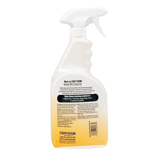 Mean Green Foaming Bathroom Cleaner Spray, Tropical Breeze, 32 oz – Removes 100% of Soap Scum, Shower, Tile, Sink & Bathroom Surfaces