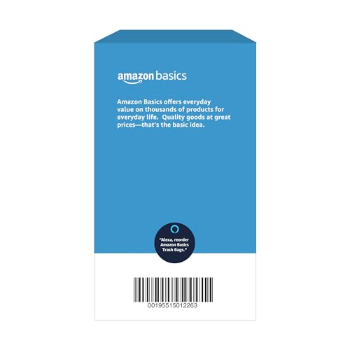 Amazon Basics Multipurpose Drawstring Trash Bags, 30 Gallon Capacity, Tear Resistant, 50 Count (Previously Solimo)