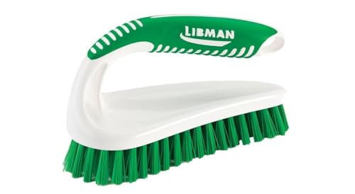 2 1/2 in W Scrub Brush, Stiff, 5 1/2 in L Handle, 7 in L Brush, Green, Polypropylene, Santoprene - 1 Each