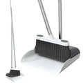 Stand Up Dustpan and Broom Set 50” Long Handle Broom with Dust Pan, 20° Angled for Ergonomic Home Office Indoor Sweeping
