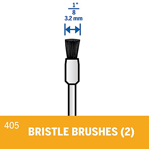 Dremel 405-02 Nylon Bristle Brushes (2 Pack), 1/8" Diameter