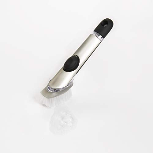 OXO Steel Soap Dispensing Dish Brush, Dish Scrubber