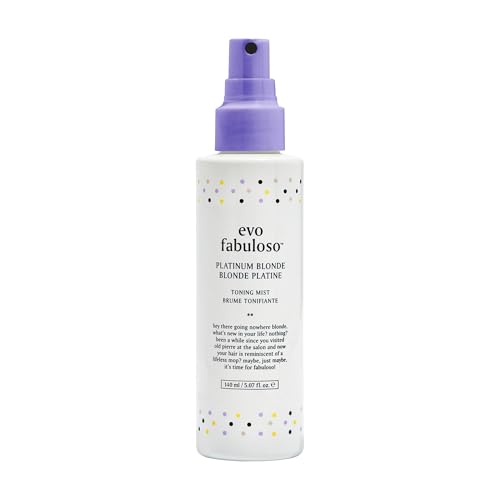 Evo Fabuloso Platinum Toning Mist - Leave-in Heat Protection Hair Toner for Blonde & Grey Hair - Tones, Protects & Detangles - 4.7 fl oz