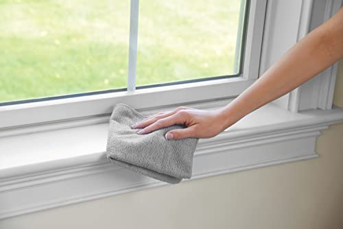 Rubbermaid All Purpose Microfiber Cleaning Cloth Towels, 50 Pack, 12"x12", Non-Scratch, Reusable/Washable for Cleaning/Wiping/Polishing for Home/Kitchen/Car