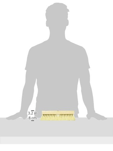 DQB Industries 08755 Tampico Deck Scrub Brush with 1 Tapered and 1 Threaded Hole, 10-Inch