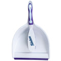 Fabuloso Brush and Dustpan Set Compact Hand Broom Floor Sweeper with Snap-Together Storage and Hanging Hole Quick Sweeping for Kitchen Bathroom Office and Car White and Purple Single Set