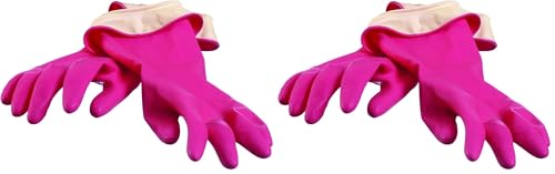 Casabella Premium Waterblock Reusable Household Cleaning Gloves, Medium (Pack of 2)