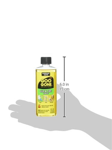 Goo Goo Glue and Tape Adhesive Remover - 4 Ounce - Removes Adhesives Stickers Crayon Glue Tape Gum Window Decals Glitter Labels