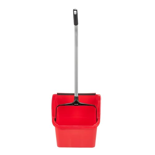 Amazon Basics Jumbo Lobby Dustpan, Indoor Outdoor Use, 6-Pack, Red