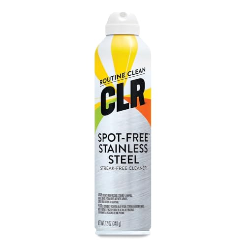 CLR Stainless Steel Cleaner, Citrus, 12oz Can, 6/Carton