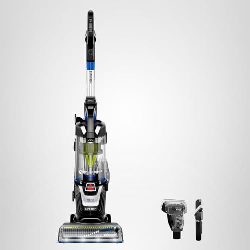 Bissell Pet Hair Eraser Turbo Lift-Off Vacuum, w/Self-Cleaning Brush Roll, HEPA Filtration, Powerful Pet Hair Pickup with TurboBrush Pivot Tool & LED-lit dusting Brush & Crevice Tool, 3774F